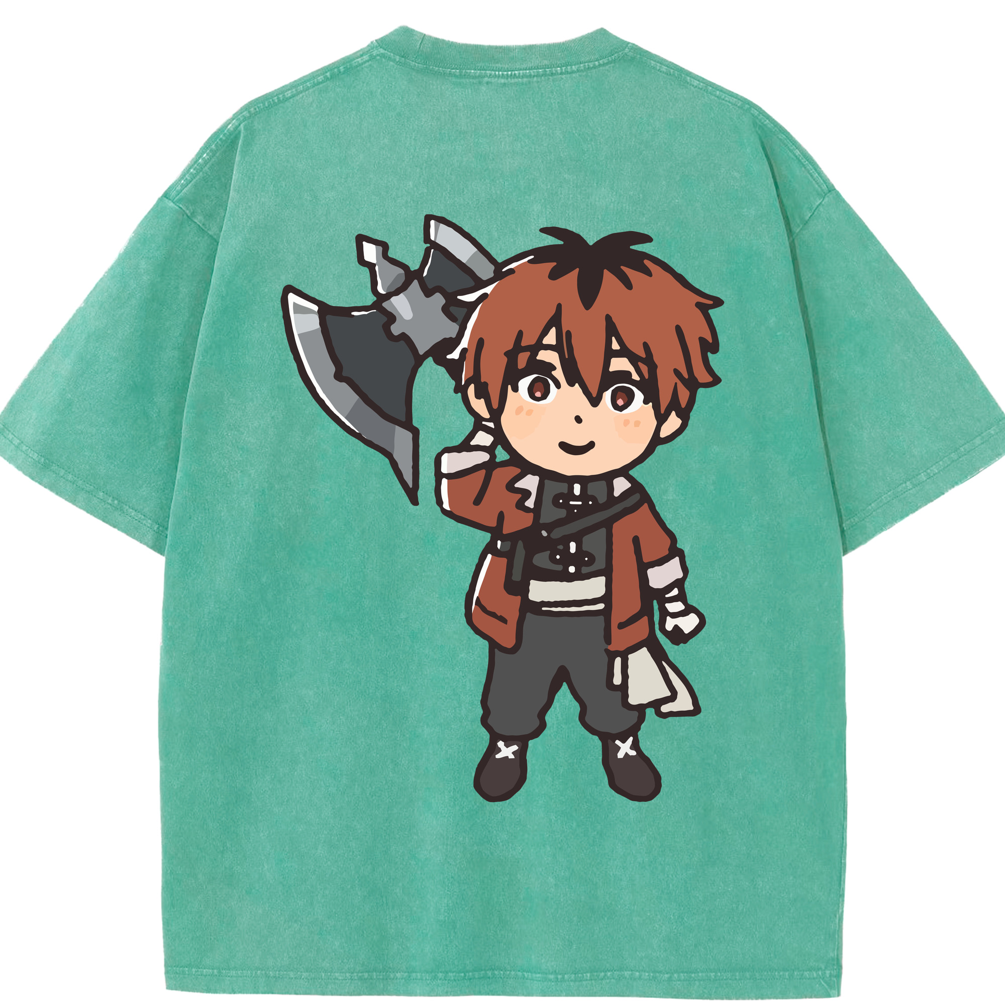 （画像用） 葬送のフリーレン Frieren 綿100% ヴィンテージ風 半袖Tシャツ（背面プリント）